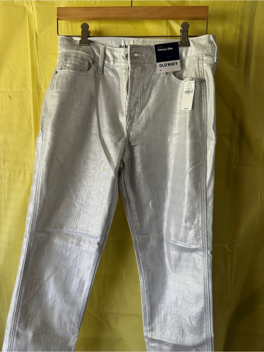 Old Navy woman jeans Silver Slim Straight